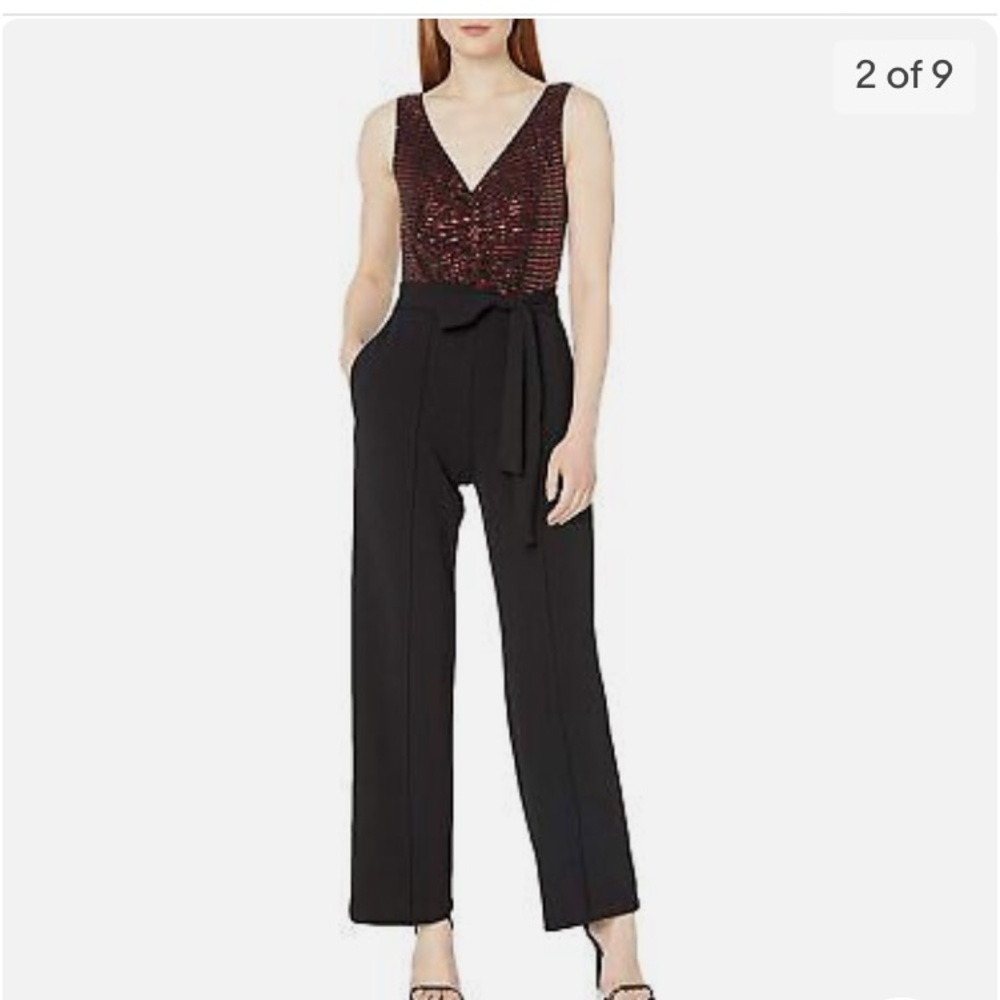 Donna Morgan jumpsuit sequen top size 10